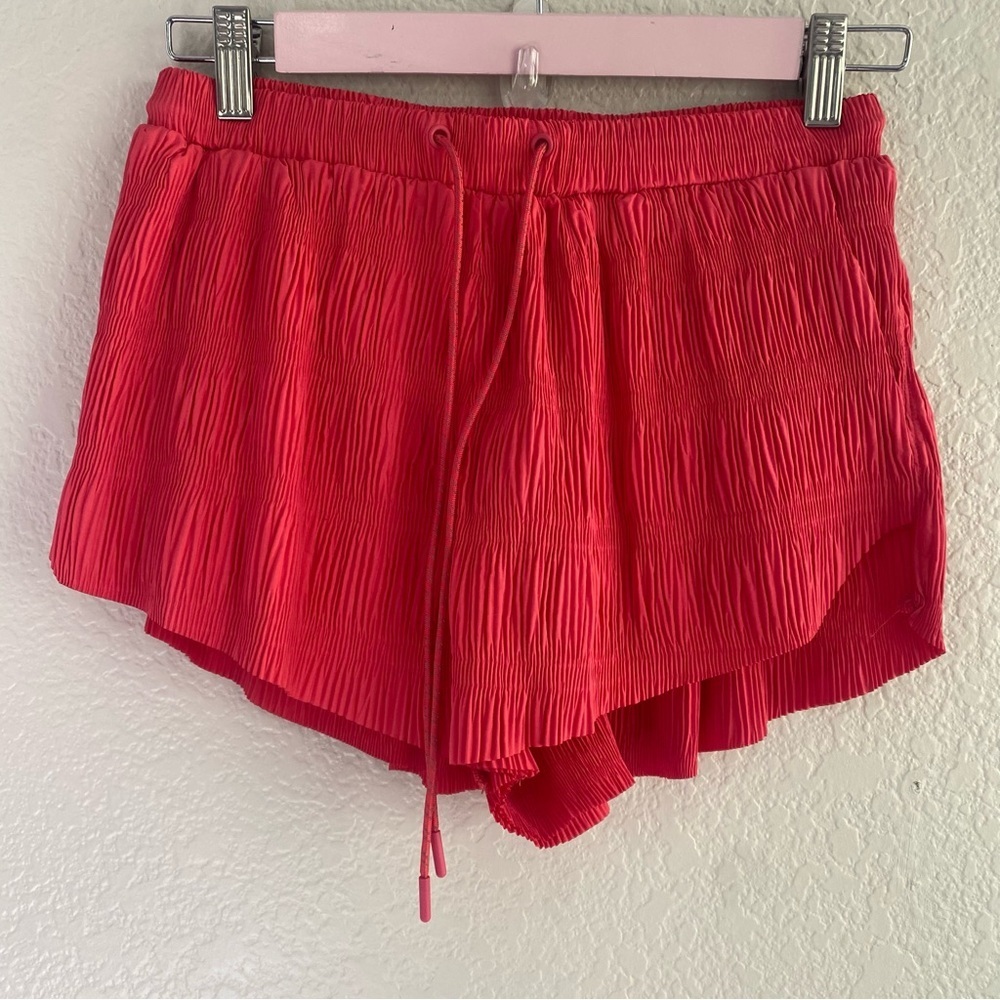 NEW Free People FP Movement Shirr Enough Shorts Strawberry Spritz